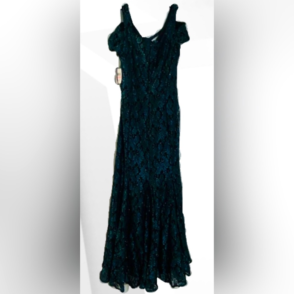 Turquoise lace dress